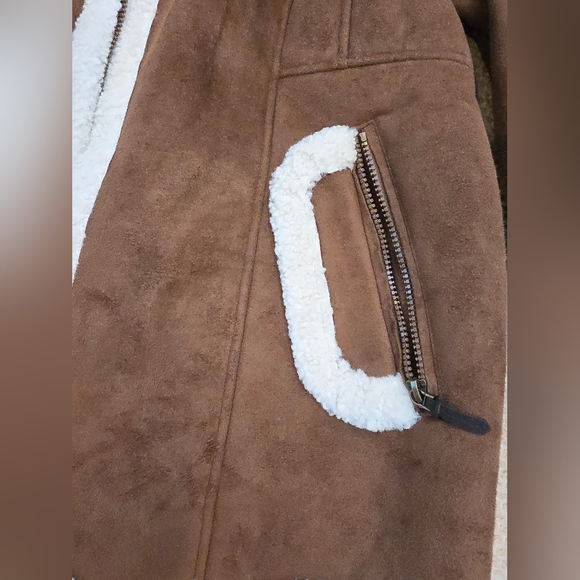 Koolaburra by UGG Faux Suede Shearling Jacket Size Large - Picture 7 of 16